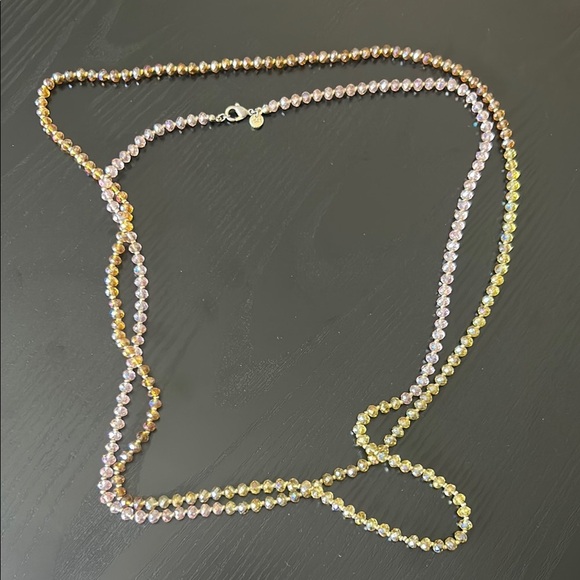 Elegant Gold and Silver Beaded Necklace - Picture 1 of 5